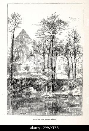 Ruins of the Abbey, Lehon aus der Normandie und Bretagne Illustration von Randolph Caldecott (22. März 1846 – 12. Februar 1886), einem britischen Künstler und Illustrator, veröffentlicht 1905 Stockfoto