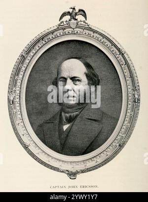 Captain John Ericsson (* 31. Juli 1803 in Johan Ericsson; * 8. März 1889) war ein schwedisch-amerikanischer Ingenieur und Erfinder. Er war in England und den Vereinigten Staaten aktiv. Stockfoto