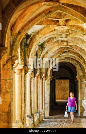 Kreuzgang da Micha, 1543, Kloster Christi, Jahr 1162, Tomar, Bezirk Santarem, Medio Tejo, Zentralregion, Portugal, Europa Stockfoto