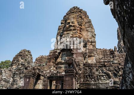 Kambodscha, 25.02.2024, Siem Reap, Angkor Tempel, Angkor VAT, Khmer, Ruinen, Skulptur, Foto von Jean-Yves Bardin Stockfoto