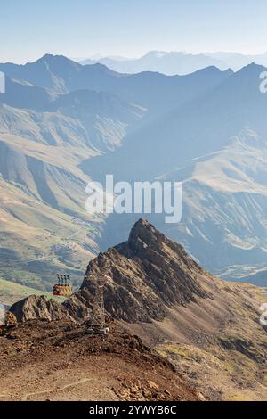 Téléphérique des Glaciers de la Meije, La Grave, Hautes-Alpes, Frankreich Stockfoto