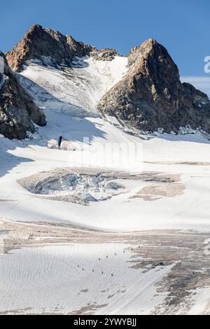 Glacier de la Girose, Téléphérique des Glaciers de la Meije, La Grave, Hautes-Alpes, Frankreich Stockfoto