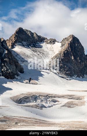 Glacier de la Girose, Téléphérique des Glaciers de la Meije, La Grave, Hautes-Alpes, Frankreich Stockfoto