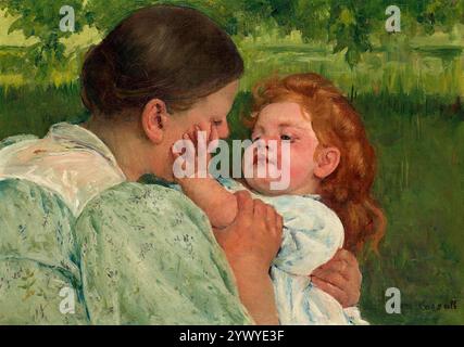 Mütterliche Streichelung. Mary Stevenson Cassatt. 1896. Stockfoto