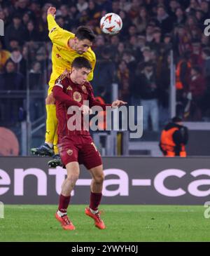 Roma, Latium, ITALIEN. Dezember 2024. 12/2024 Rom, Stadio Olimpico, Fußballspiel der UEFA Europa League 2024/24 zwischen AS Roma und FC Sporting Braga. Auf Foto: (Kreditbild: © Fabio Sasso/ZUMA Press Wire) NUR REDAKTIONELLE VERWENDUNG! Nicht für kommerzielle ZWECKE! Stockfoto