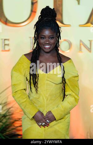 London, Großbritannien. Clara Amfo at Mufasa: The Lion King UK Premiere. Cineworld. Leicester Square. Dezember 2024. Ref:LMK425-S121224-001 Harry Cornish/Landmark Media WWW.LMKMEDIA.COM Stockfoto