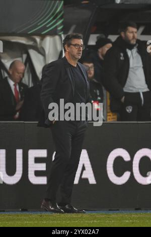 Rui Vitória Cheftrainer von Panathinaikos während der UEFA Conference League - League Stage The New Saints gegen Panathinaikos in Croud Meadow, Shrewsbury, Großbritannien, 12. Dezember 2024 (Foto: Craig Thomas/News Images) Stockfoto