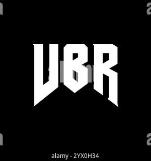 VBR-Letter-Logo für Technologieunternehmen. Farbkombination mit VBR-Logo in Schwarz und weiß. VBR-Logo, VBR-Vektor, VBR-Design, VBR-Symbol, VBR-Alph Stock Vektor