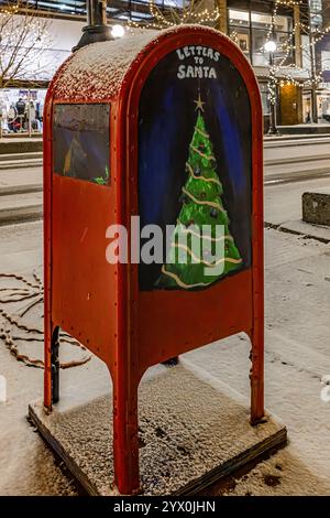 Postfach für Briefe an den Weihnachtsmann in Ann Arbor, Michigan, USA Stockfoto