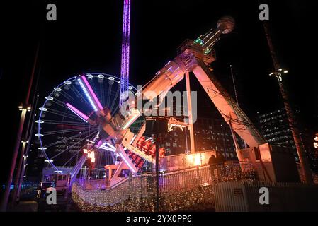 Birmingham Centenary Square, Weihnachten 2024 Stockfoto
