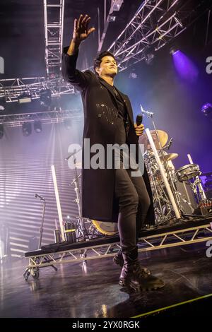 Mailand Italien. dezember 2024. Die irische Band THE SCRIPT tritt live auf der Bühne von Fabrique während der Satellites World Tour auf. Stockfoto