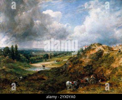 Constable - Hampstead Heath, Branch Hill Pond, 1828, FA.35(O). Stockfoto