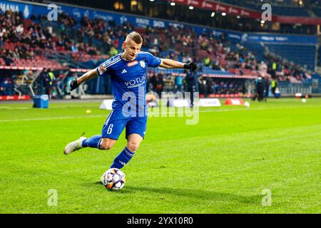 Krakau, Polen, 12. Dezember 2024, Ein Fußballspiel im 7. Spieltag der polnischen 1. Liga zwischen Wisla Krakau und Miedz Legnica, OP: Jacek Podgorski Stockfoto