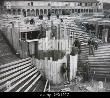 Construction des terrasses de Capbreton 1. Stockfoto