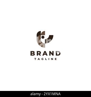 Einfaches Pixel-Logo Mit Hundekopf. Schlichtes, Niedliches Hundenkopf-Symbol-Logo. Stock Vektor