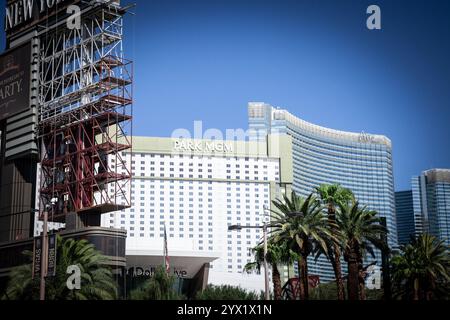 LAS VEGAS, NEVADA - 13. JULI 2024: Außenansicht des Park MGM Resorts auf dem Strip. Es ist Teil des MGM Resorts International, ein Hotel und Casino in Las VE Stockfoto