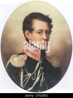 Graf Musin-Puschkin Wladimir Alexejewitsch (Anfang 1820-er Jahre). Stockfoto