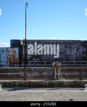 Concrete Walls of the Coal, Rope & Sling Store des Cockatoo Island Powerhouse Sydney, Australien Stockfoto