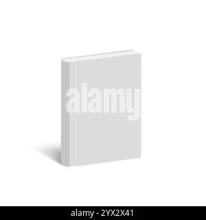 Realistic 3D Book Mockup Template Hardcover, geschlossenes Tagebuchdesign für Werbung und Publishing Stock Vektor