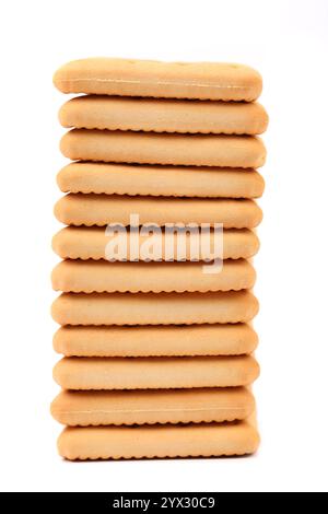 Pfahl-Salznatron-Cracker. Isoliert auf weiß. Stockfoto