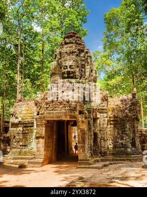 Tor zum antiken Ta Som Tempel in Angkor, Siem Reap, Kambodscha Stockfoto