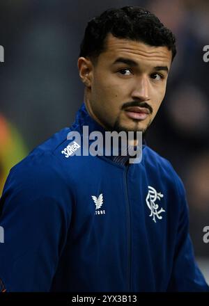 Glasgow, Großbritannien. Dezember 2024. Jefté von den Rangers während des Spiels der UEFA Europa League im Ibrox Stadium, Glasgow. Der Bildnachweis sollte lauten: Neil Hanna/Sportimage Credit: Sportimage Ltd/Alamy Live News Stockfoto