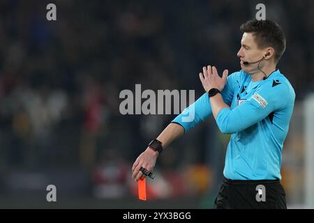 Roma, Italien. Dezember 2024. Daniel Slebert während der UEFA Europa League Einzelgruppe zwischen Roma und SC Braga im Olympiastadion in Rom, Italien - Donnerstag, den 12. Dezember 2024 - Sport Soccer (Foto: Alfredo Falcone/LaPresse) Credit: LaPresse/Alamy Live News Stockfoto