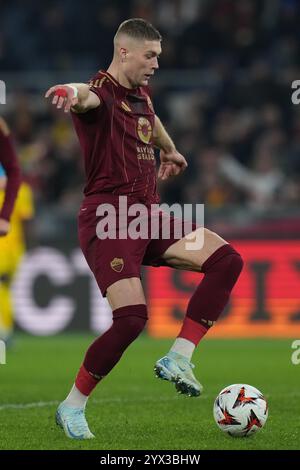 Roma, Italien. Dezember 2024. Roma Artem Dovbyk während der UEFA Europa League Einzelgruppe zwischen Roma und SC Braga im Olympiastadion in Rom, Italien - Donnerstag, den 12. Dezember 2024 - Sport Soccer (Foto: Alfredo Falcone/LaPresse) Credit: LaPresse/Alamy Live News Stockfoto