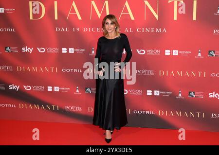 Paola Minaccioni bei der Premiere des Kinofilms 'Diamanti' im Space Cinema Moderno. Rom, 12.12.2024 Stockfoto