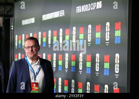 Schweiz, Zürich. Dezember 2024. 13. Dezember 2024, Schweiz, Zürich: Fußball: WM-Qualifikation Europa, Ralf Rangnick, österreichischer Trainer, trifft bei der Verlosung der WM-Qualifikation 2026 ein. Foto: Christian Charisius/dpa Credit: dpa Picture Alliance/Alamy Live News Credit: dpa Picture Alliance/Alamy Live News Stockfoto