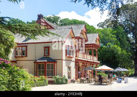 Historisches Gehöft, Riccarton House & Bush, Kahu Road, Fendalton, Christchurch (Ōtautahi), Canterbury, Neuseeland Stockfoto