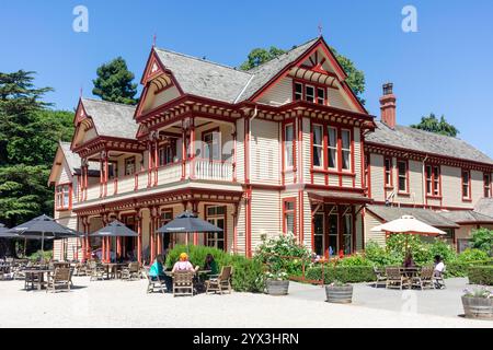 Historisches Gehöft, Riccarton House & Bush, Kahu Road, Fendalton, Christchurch (Ōtautahi), Canterbury, Neuseeland Stockfoto