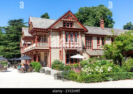 Historisches Gehöft, Riccarton House & Bush, Kahu Road, Fendalton, Christchurch (Ōtautahi), Canterbury, Neuseeland Stockfoto