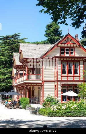 Historisches Gehöft, Riccarton House & Bush, Kahu Road, Fendalton, Christchurch (Ōtautahi), Canterbury, Neuseeland Stockfoto