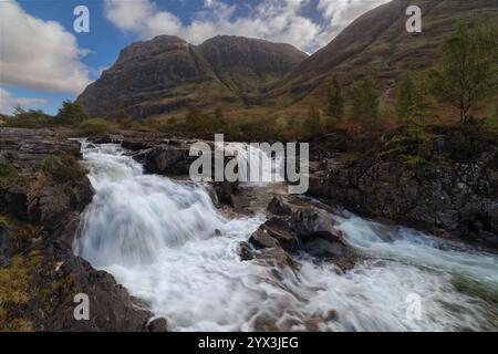 Wasserfall im Glencoe Valley, Schottland Stockfoto