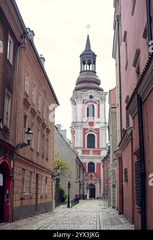 Basilika der Stiftskirche der Mutter Gottes der ewigen Hilfe, der heiligen Maria Magdalena und des Bischofs St. Stanislaus in Poznań, Polen Stockfoto