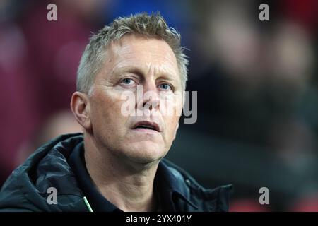 Aktenfoto vom 17.11.2024 von Heimir Hallgrimsson, Manager der Republik Irland. Die Republik Irland wurde in der Qualifikation zur Weltmeisterschaft 2026 gegen Portugal oder Dänemark, Ungarn und Armenien ausgetragen. Ausgabedatum: Freitag, 13. Dezember 2024. Stockfoto