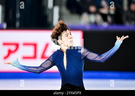 Shun SATO (JPN), während des Senior Men Free Skating, beim ISU Grand Prix des Eiskunstlauf-Finales 2024, im Patinoire Polesud, am 7. Dezember 2024 in Grenoble, Frankreich. (Foto: Raniero Corbelletti/AFLO) Stockfoto