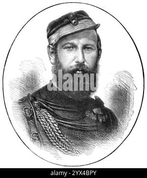 Karl XV., König von Schweden und Norwegen, 1872. Der König starb erst im Alter von 46 Jahren. Die Mutter des verstorbenen Königs war Josephine Beauharnais, Tochter des Herzogs von Leuchtenberg und Cousin Napoleons III.. Der verstorbene König war ein versierter Mann, mit einem Vorgeschmack auf Literatur und Kunst; er war Autor einiger Gedichte, die eher über Mittelmäßigkeit liegen, und er hatte einige Fähigkeiten als Landschaftsmaler. Sein Verhalten als konstitutioneller Monarch war frei von Vorwürfen, aber seine Befangenheit für die dänische Sache gegen die Deutschen im Krieg von 1864 wurde vielleicht zu offen zum Ausdruck gebracht. Er hatte lange c Stockfoto