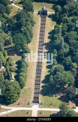 The Cascade in Chatsworth House, Derbyshire, 2022. Stockfoto