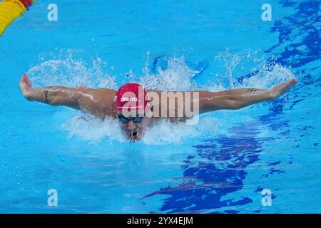 Budapest, Ungheria. Dezember 2024. No Ponti aus der Schweiz bei der Meisterschaft 25m Budapest 2024, 13. Dezember (Foto: Gian Mattia D'Alberto /LaPresse) Credit: LaPresse/Alamy Live News Stockfoto