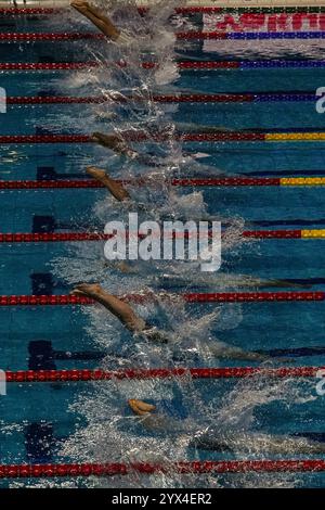 Budapest, Ungheria. Dezember 2024. Start bei der Meisterschaft 25m Budapest 2024, 13. Dezember (Foto: Gian Mattia D'Alberto /LaPresse) Credit: LaPresse/Alamy Live News Stockfoto