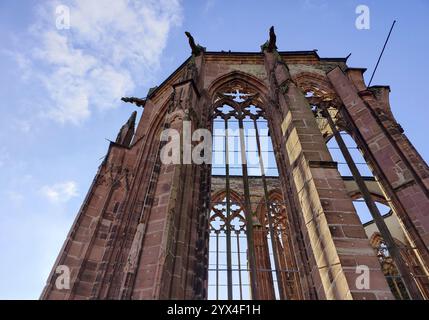 Ruine der gotischen Werner-Kapelle, Bacharach, Oberes Mittelrheintal, Rheinland-Pfalz, Deutschland, Europa Stockfoto