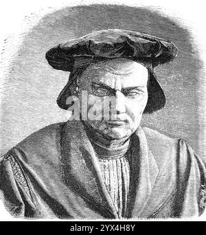 Totenmaske von Martin Luther (1483, 1546) Porträt nach Lucas Cranach, Reformator, Augustiner Mönch, Bibelübersetzer, Eisleben, Begräbnis im Schloss ch Stockfoto