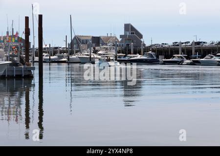 Fisherman's Wharf von MacMillan Wharf in Provincetown, Massachusetts, Cape Cod, USA. Stockfoto