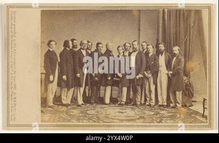 Der Prinz von Wales und die Suite in Amerika, 1860. Gruppenporträt. Der zukünftige König Eduard VII. Ist siebter von rechts. Prince Edward unternahm eine viermonatige Tour durch Kanada und die Vereinigten Staaten. Stockfoto