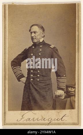 Admiral David Glasgow Farragut, ca. 1865. Offizier der United States Navy. Wird Mathew B. Brady zugeschrieben. Stockfoto