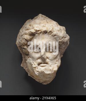 Kopf eines bärtigen Mannes aus einem Grabnaiskos, etwa 340 v. Chr. Stockfoto