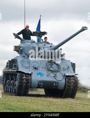 Die Super Sherman waren modifizierte Versionen des amerikanischen M4 Sherman Panzers, der von Mitte der 1950er bis Anfang der 1980er Jahre bei den israelischen Verteidigungsstreitkräften diente Stockfoto