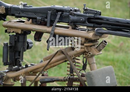 Das MG 42 ist ein luftgekühltes Mehrzweckmaschinengewehr, das von der Wehrmacht und der Waffen-SS eingesetzt wird Stockfoto